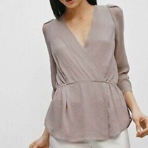 Babaton 100% Silk Top in Modern Taupe